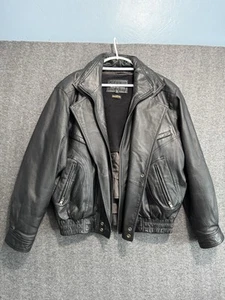Wilsons Leather Thinsulate 2-in-1 Schwarz Leder Bomberjacke Herren Große L - Bild 1 von 14