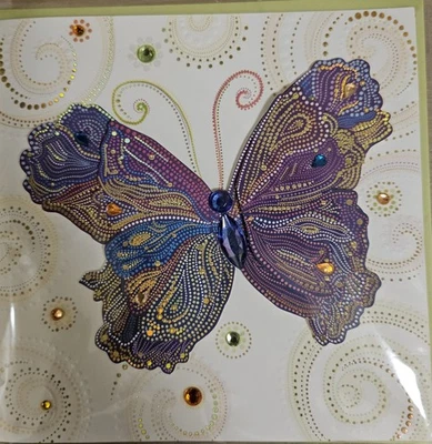 Papyrus Blank Card (Butterfly) Gemmed Monarch Butterflies All Occasions  - Image 1 of 4