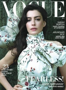 Vogue Magazine August 2025 Anne Hathaway Fearless Floral Couture - Picture 1 of 6