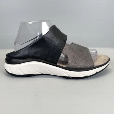 Босоножки Bionica Airmont женские размер 9 черные кожаные шлепанцы на платформе комфортные туфли - Изображение 1 из 4