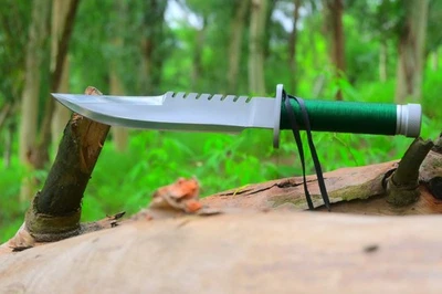 Custom Handmade Commando Knife Replica Rambo Knife Hunting Knife, Bowie Knife. - Image 1 of 4