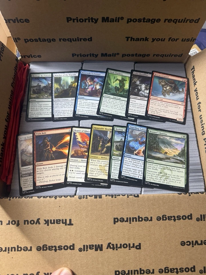 Magic The Gathering: MTG Bulk Box Medium Flat Rate Box C/U FIN TDM - Image 1 of 1