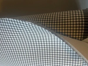 Laminated Embossed Fabric Upholstery Pepita Houndstood for BMW VW Porsche M3 E30 - Picture 1 of 7