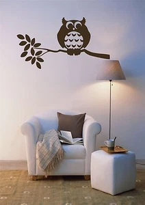 Owl Bird Wall Art Home Decor Mural Vinyl Decal                                - Picture 1 of 3