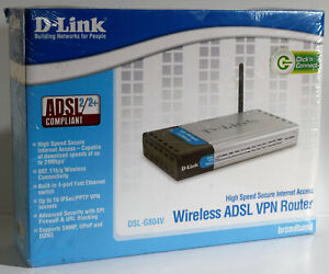New D-LINK DSL-G804V Wireless ADSL VPN Router 4-Port Switch Firewall Secuity