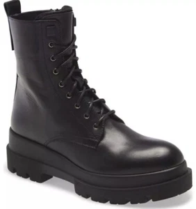 NEW La Canadienne Brendan Leather Combat Booties Black 35.5 EU - Picture 1 of 4