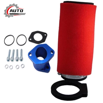 Air Filter w/ Intake Manifold Boot Blue For 1987-2004 Yamaha Warrior 350 YFM350 Foto 1 de 4