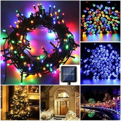 100 200 LED Solar Fairy String Lights Party Christmas Tree Outdoor Garden Decor - Image 1 of 4