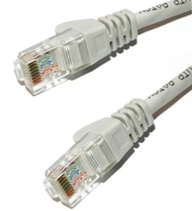 0,3m Patch-Kabel Netzwerkkabel LAN DSL grau kurz Patchkabel Ethernet CAT5 RJ45 - Bild 1 von 1