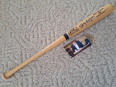 MILW BRAVES JOHNNY LOGAN (d) '57 WS CHAMP BATE GRANDE AUTOGRAFIADO CON PRUEBA DE TUBO Foto 1 de 4