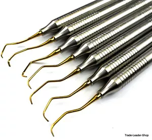 Set Gracey Sollevatore Strumento Curette Sonda Dentale Manico Cavo Parodontale - Foto 1 di 3