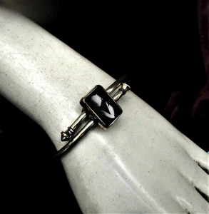 ANTIQUE 1873 VICTORIAN ETCHED ONYX E.P. GOLD - SILVER BRACELET - USA - Picture 1 of 8