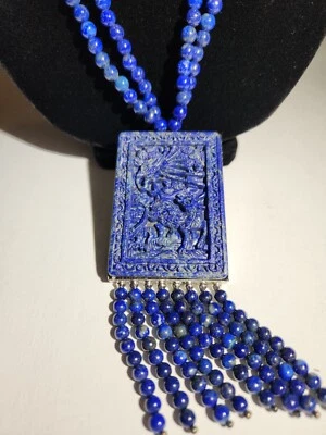 BAJALIA резной бахромой подвеска заявление ожерелье HSN 470681 - Изображение 1 из 4