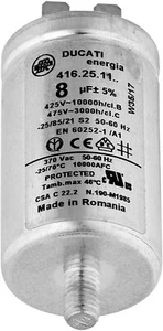 Genuine ZANUSSI TC7102W TC7103S TC7103W Tumble Dryer 8uF Interference CAPACITOR - Picture 1 of 3