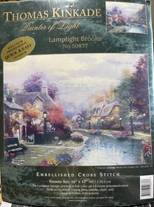 THOMAS KINKADE Lampenlicht Brooke Kreuzstich 16 x 12 Candamar 50837 NEU - Bild 1 von 4