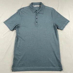 Camisa polo Travis Mathew para hombre azul mediano golf Pima mezcla algodón logotipo adulto ss - Imagen 1 de 13