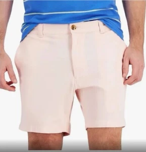 Club Room Men's Chino Shorts Regular-Fit 4-Way Stretch Soft Shell Pink  Size 44 - Picture 1 of 4