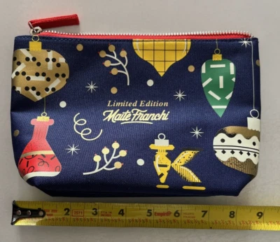 Kiehl’s MakeUp Cosmetics Blue Pouch Bag Maite Franchi Edition Travel Size New - Image 1 of 3