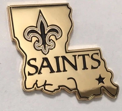 saints pin New Orleans Saints  NFL 1" metal Lapel Pin saints pin saints hat tack - Image 1 of 4