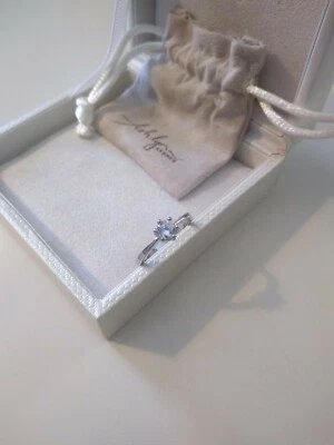 Anillo enchapado Ashlynn Avenue Symphony Luna oro blanco 18 quilates 0,4 quilates talla 6 Foto 1 de 4