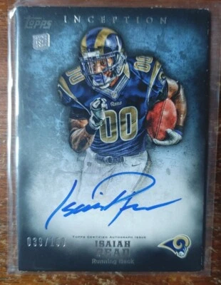 2012 Topps Inception Blue Los Angeles Rams Isaiah Pead AU 39/150 - Image 1 of 2