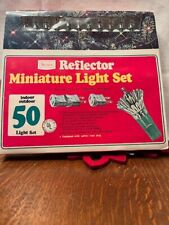 Vintage Sears Reflector Tulip Miniature Light Set 50 Colored Lights Working 