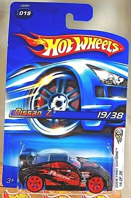 2006 Hot Wheels #19 First Editions 19/38 NISSAN Z Flat Black w/Red A6 Sp 06 Card - Image 1 of 4
