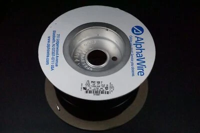 Tubo de tubo de PVC de alambre alfa PVC-105-7 BK005 no retráctil 100' 7 AWG NOS Foto 1 de 3