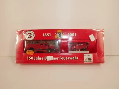Juego de camión de bomberos Brekina 150 años Berlín 1/87 VW T1b MB L 4500 LF 25 90375 Foto 1 de 4
