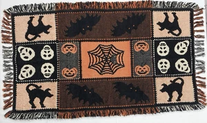 Tappeto arazzo vintage Halloween Windham Trading raccolta decorazione lancio 30"x48" - Foto 1 di 18