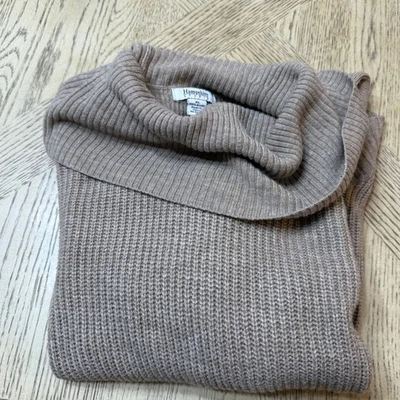 Suéter tejido manga larga cuello capucha tostado XL Hampshire Studio para mujer Foto 1 de 4