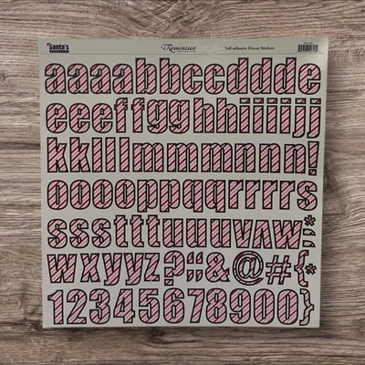 Reminisce Alphabet Stickers Candy Cane Santa's Workshop Scrapbooking NEW - Image 1 of 4