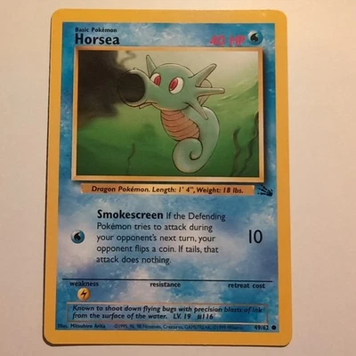 Horsea - Pokemon TCG Karte - Fossil - 49/62 - 1999 - English - Bild 1 von 2