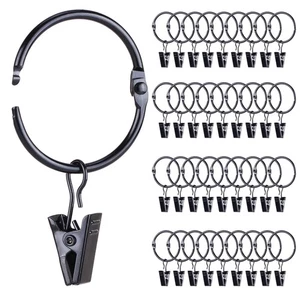 36 Stück Zum Öffnen Metall Gardinenringe mit Clips, 1,22 Zoll Innendurchmesser,... - Bild 1 von 7