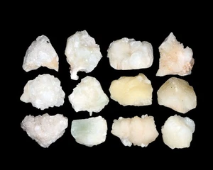 Natural Apophyllite Stilbite Minerals 12 specimen India #M 1407 - Picture 1 of 2