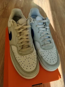 Nike Court Vision Low Mens Shoes Photon Dust/White/Racer Blue Size UK 10 - Picture 1 of 5