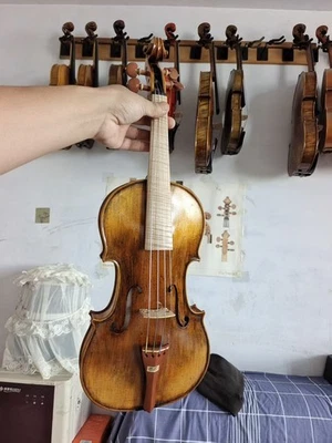 4/4 violin Baroque Model solid European Flamed maple back spruce top hand Made - Image 1 of 4