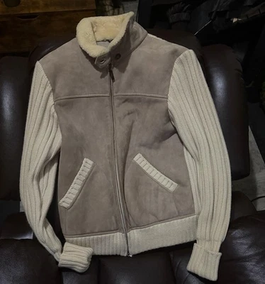 Cashmere and Shearling Jacket Men Size 50 Italy Bilancioni Brioni - Image 1 of 4