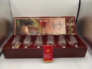 Royal Crystal Rock Retro Crystal Palace Wine Glass Set Of Six JL 4 - Picture 1 of 13