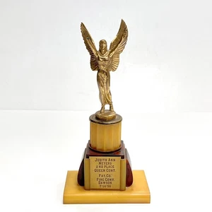 Vintage Butterscotch & Cherry Bakelite Gold Tone 1956 Trophy Deco Style READ - Picture 1 of 11