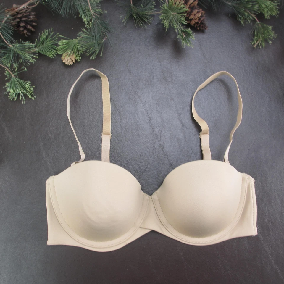 Sujetador Maidenform para mujer 36C desnudo sin tirantes convertible acolchado con aros SE6990 Foto 1 de 4