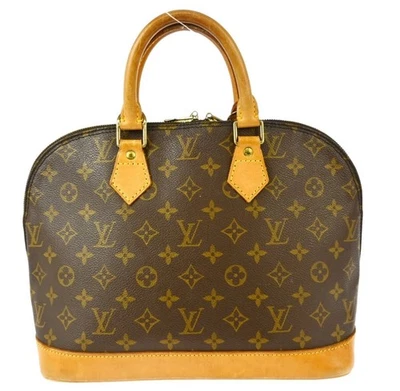 Louis Vuitton Alma Shoulder Bag Brown Canvas Leather - Image 1 of 4