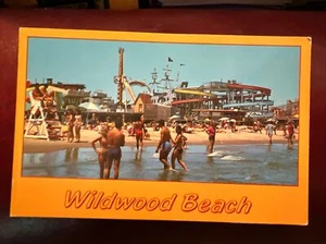 c1970’s Swimming At Wildwood Beach, Wildwood, N.J. Vintage Postcard - Picture 1 of 2