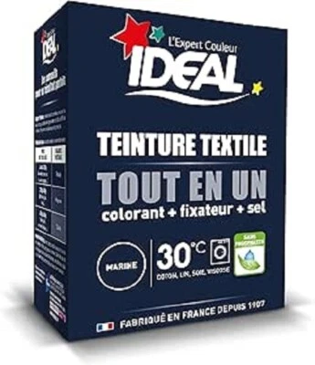 Ideal Teinture Textile Tout en un 230 g Bleu Marine