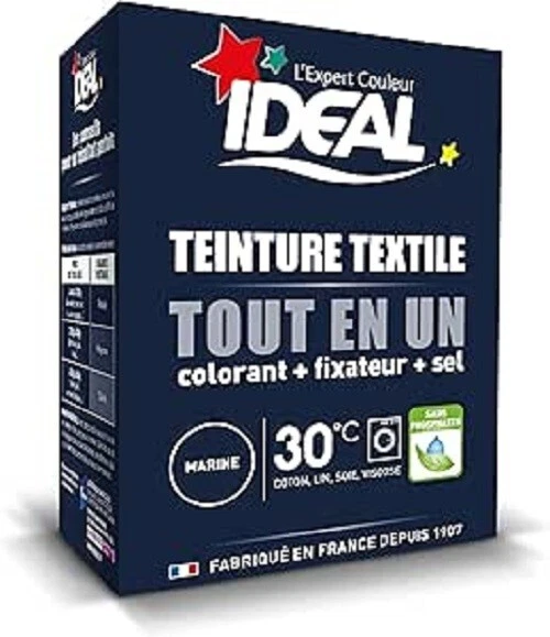 Ideal Teinture Textile Tout en un 230 g Bleu Marine