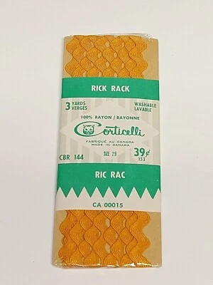 Corticelli Ric Rac Trim Rick Rack Zig Zag Rayon Ribbon 3 yards - Image 1 of 2