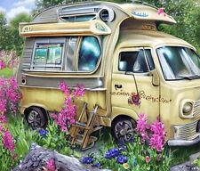 Diamond Painting Car Van And Lovely Flowers Design House Canvas Wall Decorations