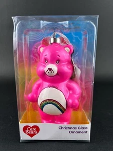 Adorno de vidrio de Navidad Care Bears rosa Kat & Annie nuevo - Imagen 1 de 9