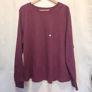 Eddie Bauer Long Sleeve Thermal Women's 2XL Purple Waffle Knit Layering Outdoors - Picture 1 of 9