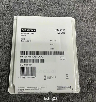 New Siemens 6ES7953-8LP31-0AA0 6ES79538LP310AA0  SIMATIC S7 Micro Memory Card - Image 1 of 3